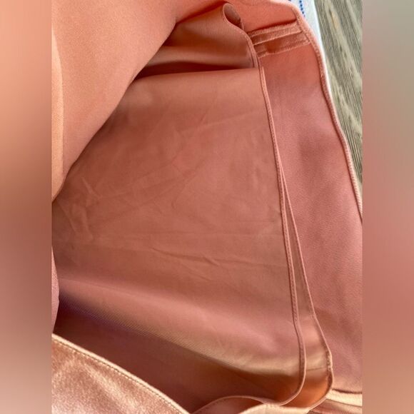 Alice + Olivia Harmony Slip Dress Women 2 Rose Tan Polyester Blend Cowl Neck NWT - Picture 8 of 15